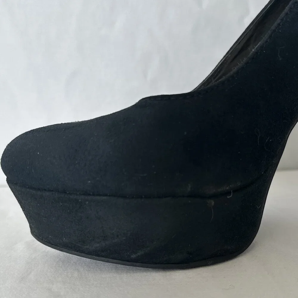 Black Suede Pumps 5inch Heel 1inch Platform Size 7 1/2 Xhilaration